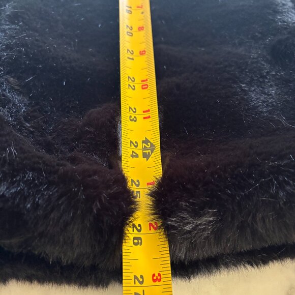 Cefinn Black Faux Fur Teddy Bear Coat - Size 16UK/12US - Picture 11 of 15